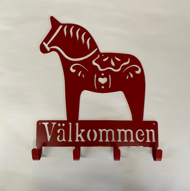 Dala Horse Valkommen Key Rack