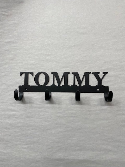 Personalized name hooks (keys, hats and more)