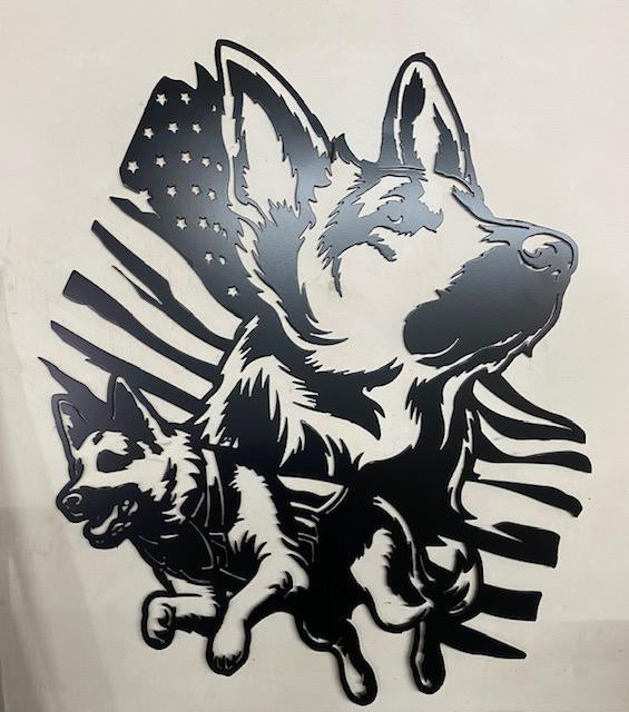 K-9 Flag wall hanging