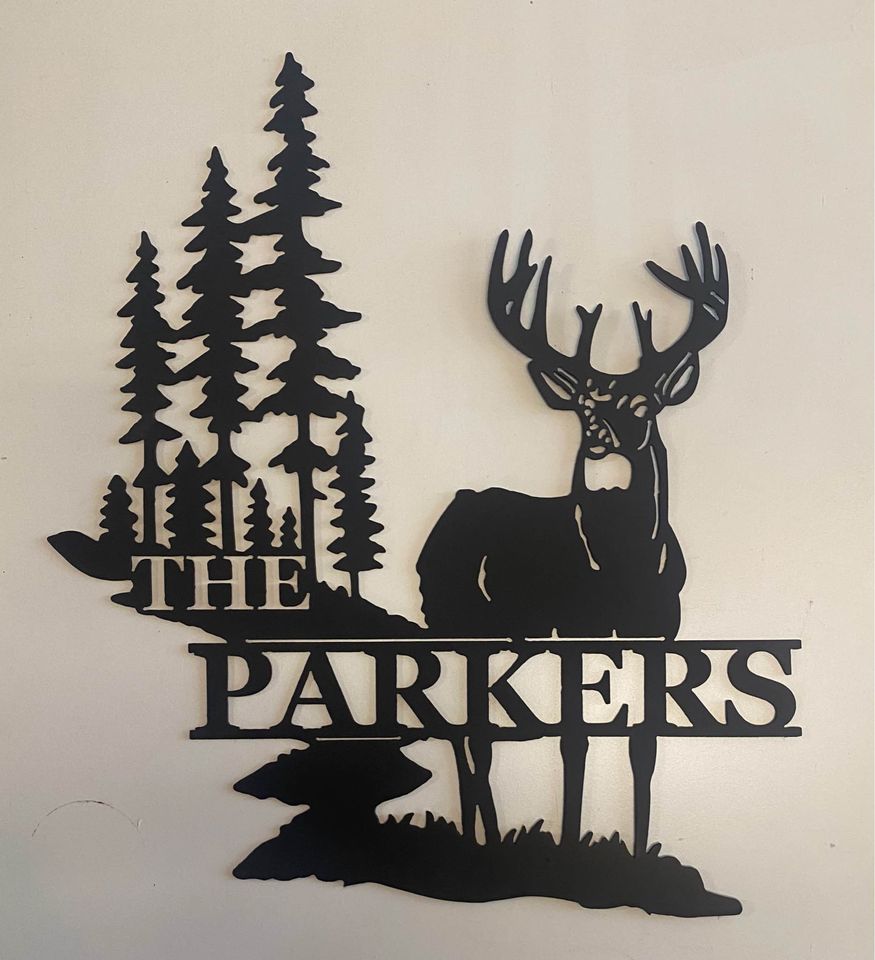 Personalized Buck wall hanging