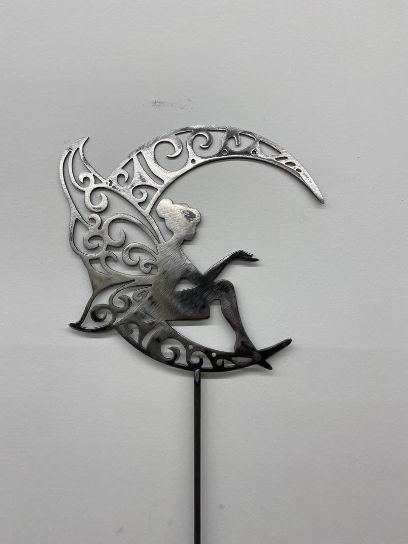 Fairy on the Moon Garden Stake