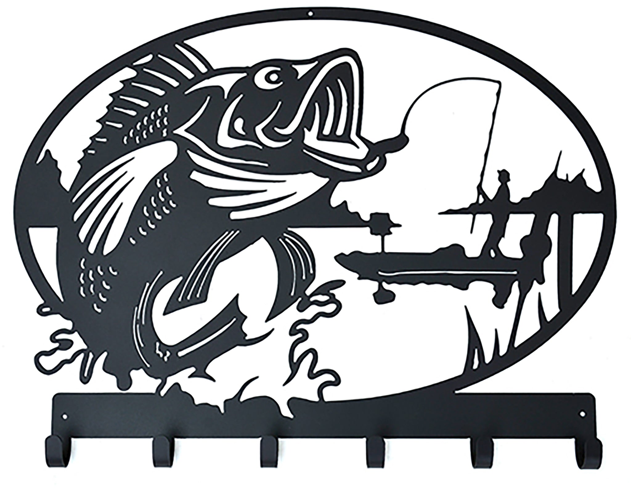 Fish Hat Rack Bass Fishing hat/jacket rack – unrulyacres