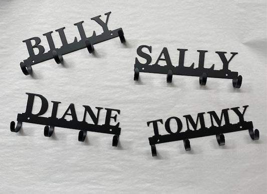 Personalized name hooks (keys, hats and more)