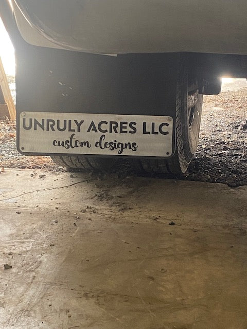 Custom Stainless mud flap decor