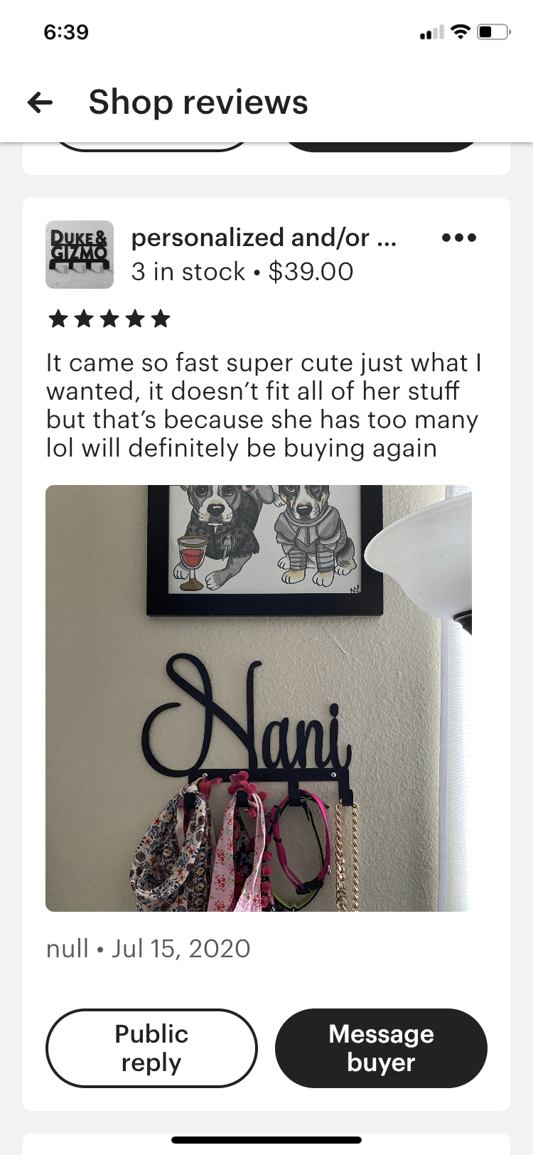 Pet — custom hooks/hangers