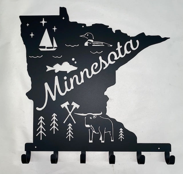 Minnesota Metal Key/Hat Rack