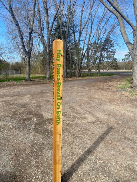 Cedar peace pole