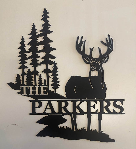 Personalized Buck wall hanging