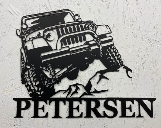Personalized Jeep Wall Hanging