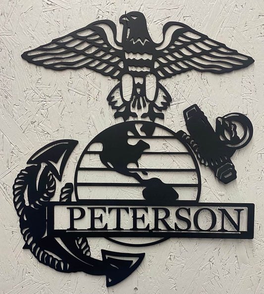 Personalized Eagle Globe and Anchor