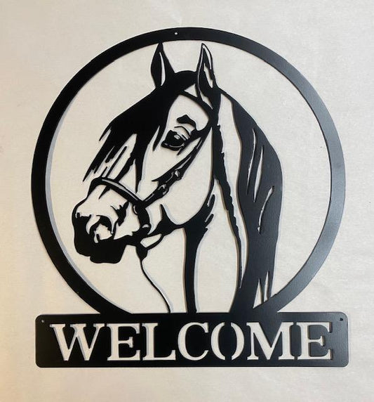 Horse Welcome Sign